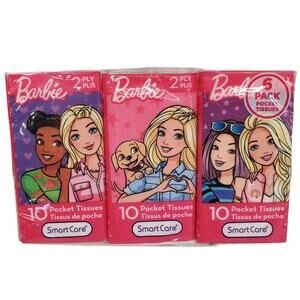 Barbie Travel Tissues SmartCare Pocket Tissues 6 Pack Barbie 2 Ply